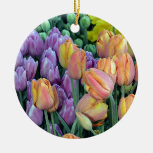 Adorno De Cerámica Bunch of colorful tulips