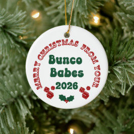 Adorno De Cerámica Bunco Babe Annual Ornament