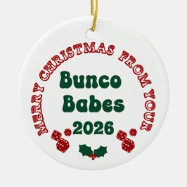 Adorno De Cerámica Bunco Babe Annual Ornament