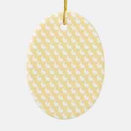 Adorno De Cerámica Bungalow sencillo de crema y pascua blanca