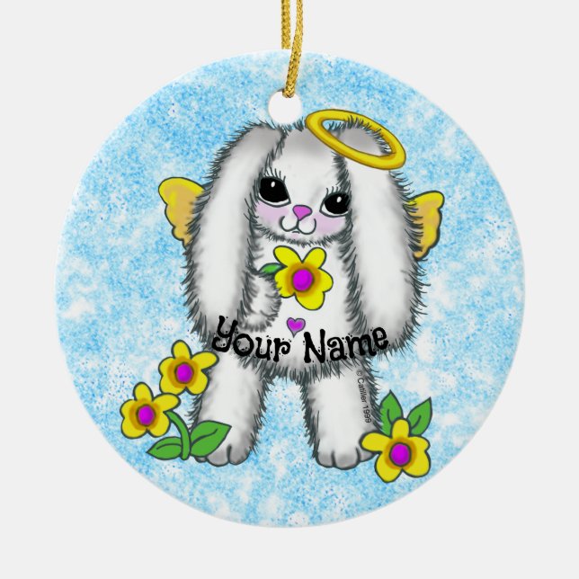 Adorno De Cerámica Bunny Angel (Frente)