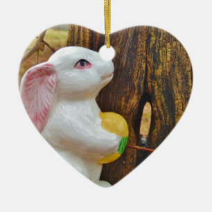 Adorno De Cerámica Bunny de Pascua