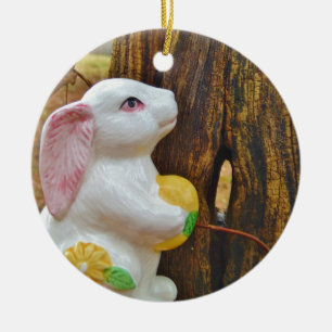 Adorno De Cerámica Bunny de Pascua