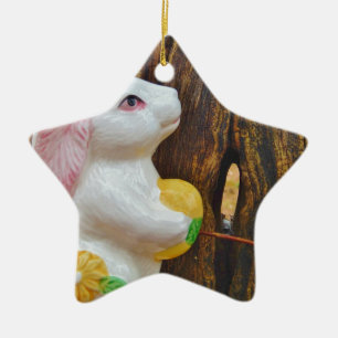 Adorno De Cerámica Bunny de Pascua
