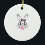 Adorno De Cerámica Bunny Face Leopard Glasses Bubble Gum Easter Day G<br><div class="desc">Bunny Face Leopard Glasses Bubble Gum Easter Day Girls Kids T-Shirt</div>
