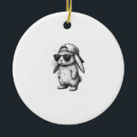 Adorno De Cerámica Bunny Face With Sunglasses Cap Easter Day for Boys<br><div class="desc">Bunny Face With Sunglasses Cap Easter Day for Boys Men Kids T-Shirt_2</div>