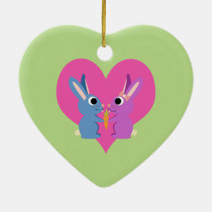 Adorno De Cerámica Bunny Love