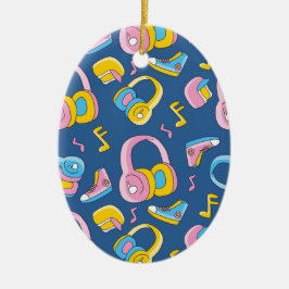 Adorno De Cerámica Bunter Musikmix en rosa, blau, gelb