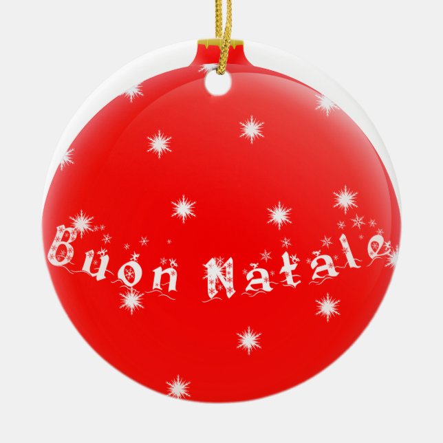 Adorno De Cerámica Buon Natale (Frente)