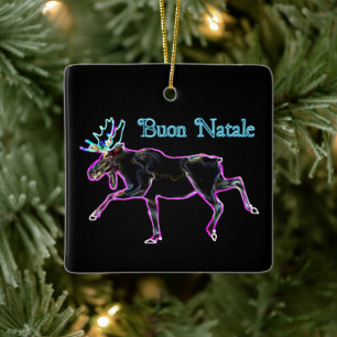 Adorno De Cerámica Buon Natale - Moose Eléctrico