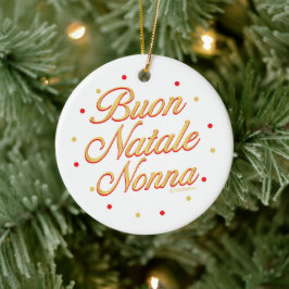 Adorno De Cerámica Buon Natale Nonna Personalizada