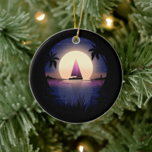 Adorno De Cerámica Buque nocturno