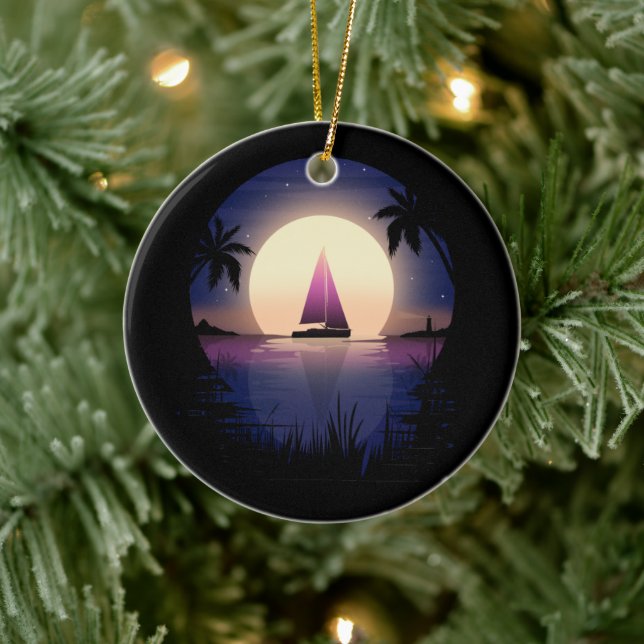 Adorno De Cerámica Buque nocturno (Árbol)