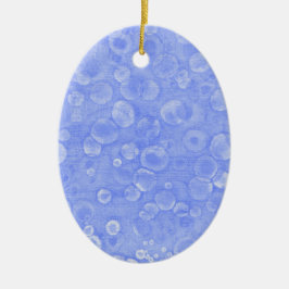 Adorno De Cerámica Burbujas Azul Y Blanca