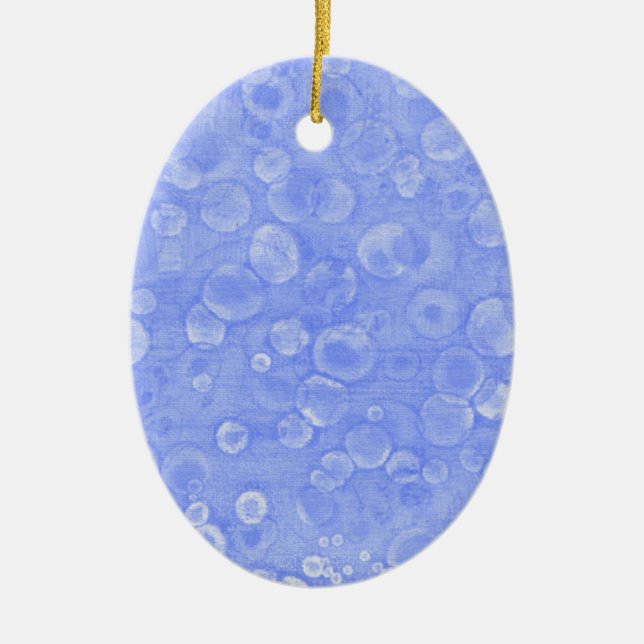 Adorno De Cerámica Burbujas Azul Y Blanca (Frente)