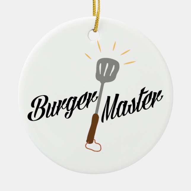 Adorno De Cerámica Burger Master (Frente)