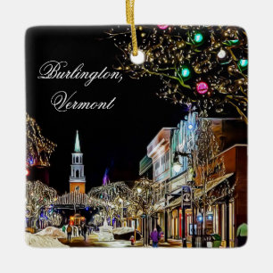 Adorno De Cerámica Burlington, Navidades de Vermont Keepsake