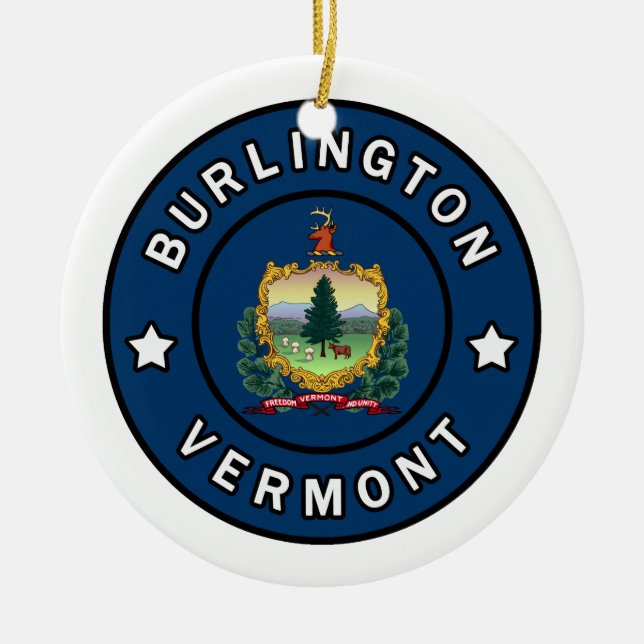 Adorno De Cerámica Burlington Vermont (Frente)