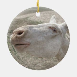 Adorno De Cerámica Burro blanco austriaco-húngaro