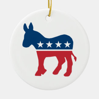 Adorno De Cerámica Burro Democrático