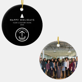 Adorno De Cerámica Business Photo Logo Christmas Tree Custom Gift
