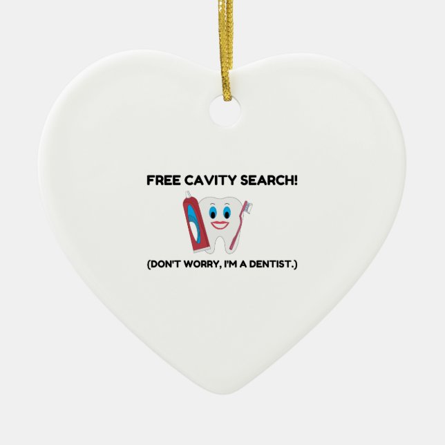 Adorno De Cerámica Búsqueda de cavidad dentista (Frente)