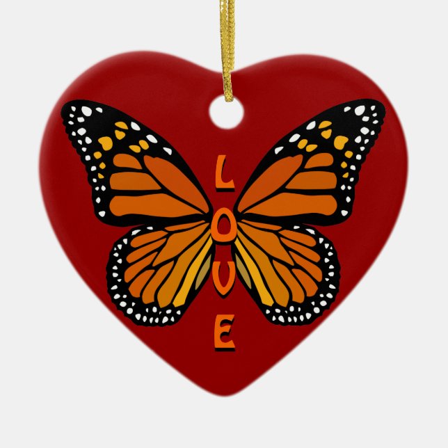 Adorno De Cerámica Butterfly Ornament Personalized Butterfly Ornament (Frente)