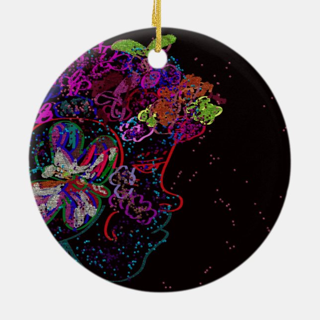 Adorno De Cerámica Butterfly Princess  (Atrás)