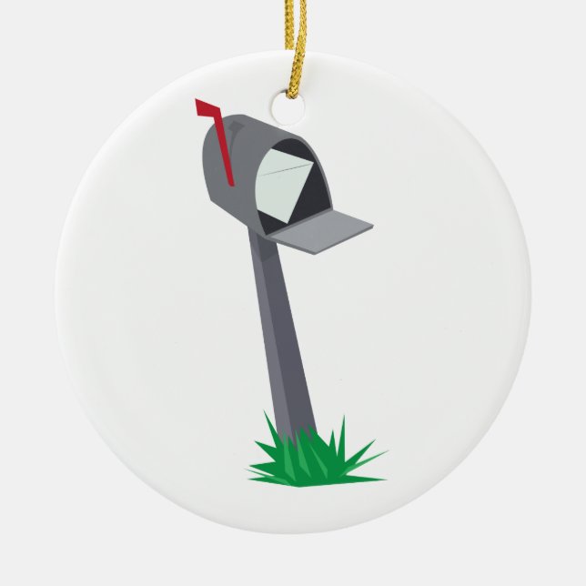 Adorno De Cerámica Buzón de correo saliente (Frente)