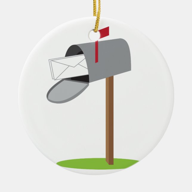 Adorno De Cerámica Buzón y carta (Frente)