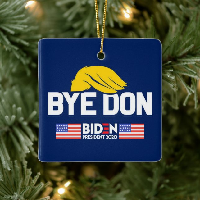 Adorno De Cerámica Bye Don BIDEN 2020 Presidente HARRIS (Árbol)