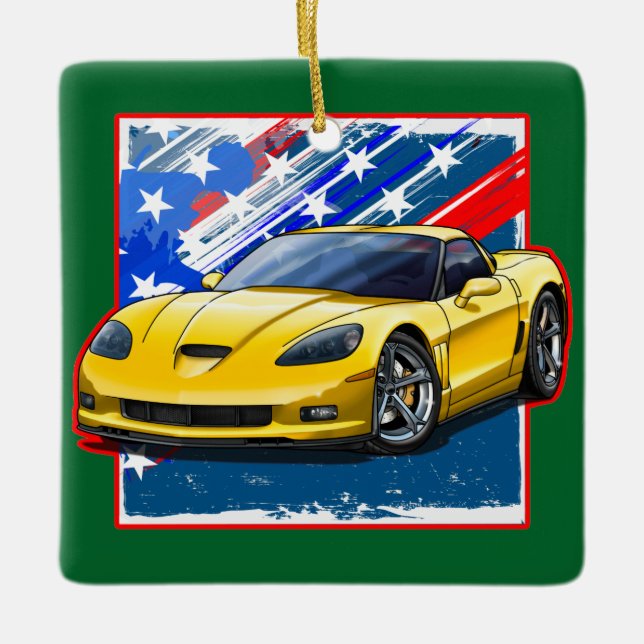 Adorno De Cerámica C6_Yellow (Anverso)