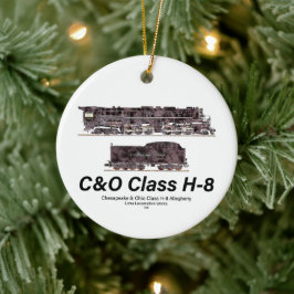 Adorno De Cerámica C&O Class H-8 Allegheny Steam Locomotive Profile