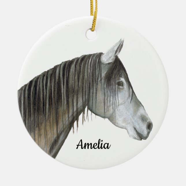 Adorno De Cerámica Caballo (Frente)