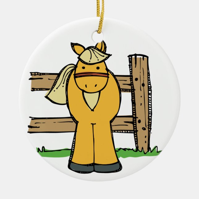 Adorno De Cerámica Caballo (Frente)