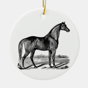 Adorno De Cerámica Caballo Antiguo de Pie