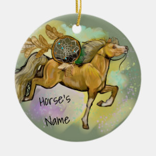 Adorno De Cerámica Caballo atrapasueños Palamino