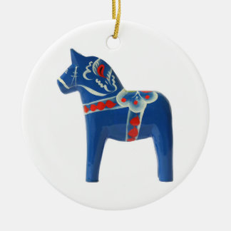 Adorno De Cerámica Caballo azul de Dala del sueco