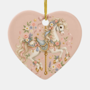 Adorno De Cerámica Caballo de carrusel vintage arte lindo