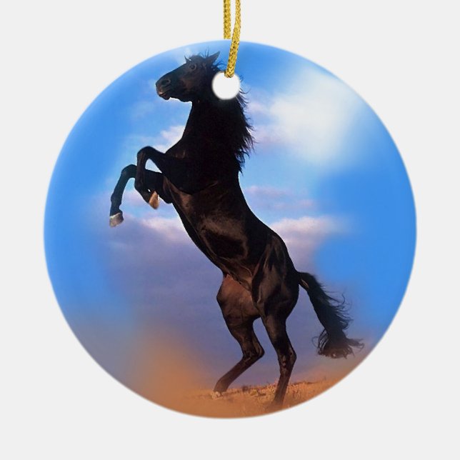 Adorno De Cerámica Caballo de cría (Frente)