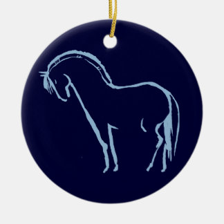 Adorno De Cerámica Caballo de fiordo noruego