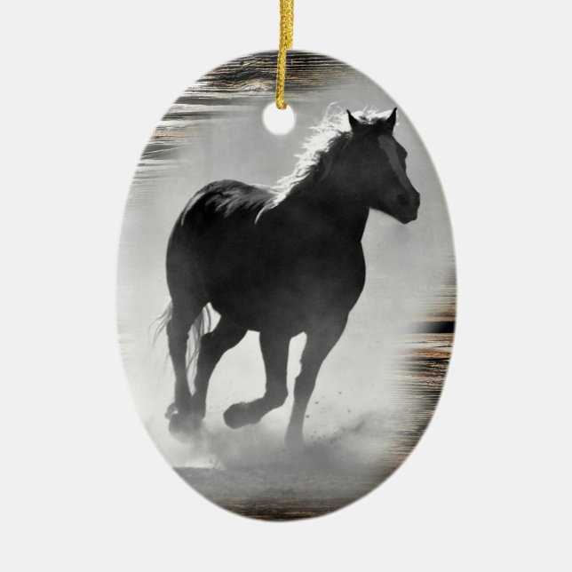 Adorno De Cerámica Caballo de Galloping (Frente)