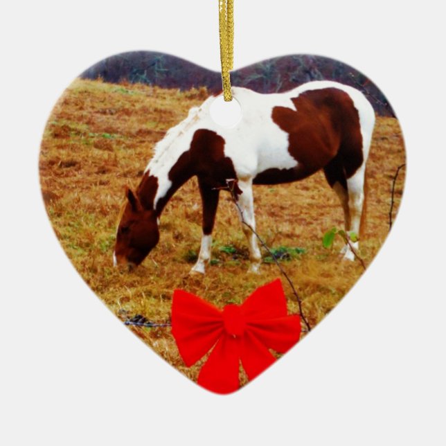 Adorno De Cerámica Caballo de navidades (Frente)