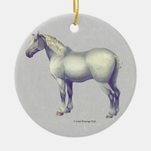 Adorno De Cerámica Caballo de Percheron