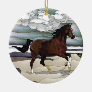 Adorno De Cerámica Caballo del vitral