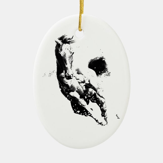 Adorno De Cerámica Caballo en marcha (Frente)