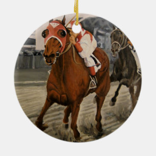 Adorno De Cerámica Caballo Hermoso Deleita a Propietarios en Carrera 