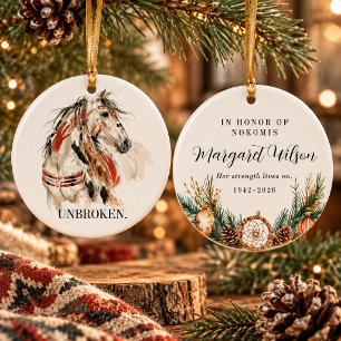 Adorno De Cerámica Caballo Memorial Personalizado Inquebrantable