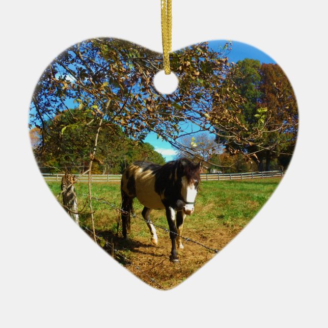 Adorno De Cerámica Caballo pintado, (Frente)