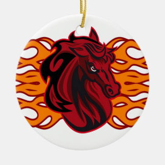 Adorno De Cerámica Caballo rojo salvaje